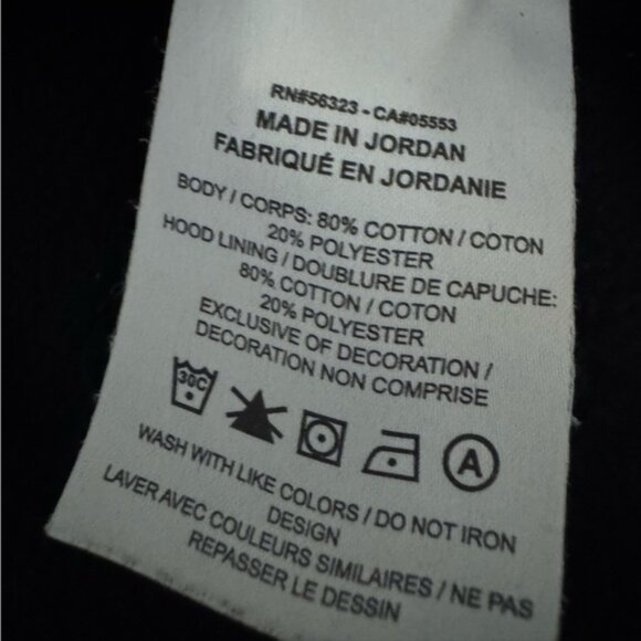 Nike Air Jordan Retro Y2K Vintage Logo Black Gold Pullover Hoodie Sweatshirt - Picture 6 of 10